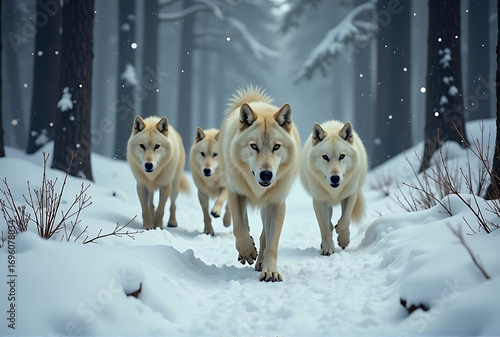 wolf in the snow
