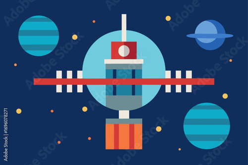 Space Station View Background