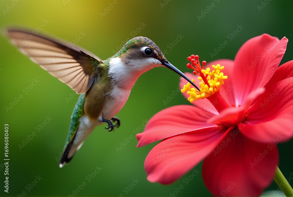 Naklejka premium hummingbird in flight