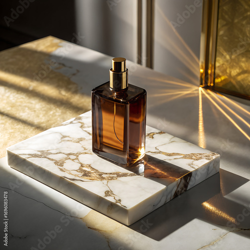 perfume bottle and perfume