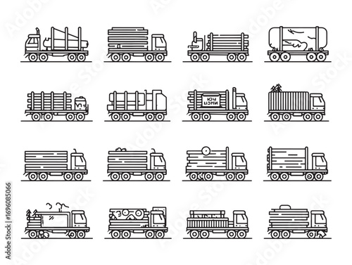 Logging truck heavy-duty forest transport concept