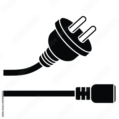 Electric Plug Vector Illustration: Power Cord, Connection, and Electrical Supply