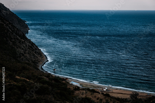 The coastline is where the sea meets the land.