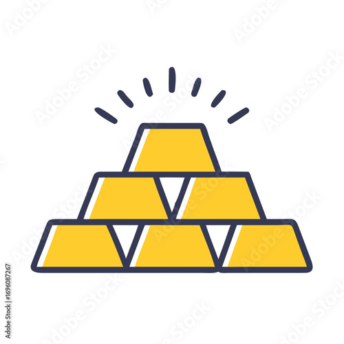 Gold bars stack wealth investment finance treasure bullion precious metal asset commodity reserve value shiny