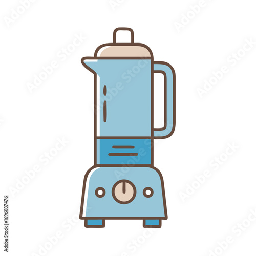 Stock vector illustration of a modern kitchen blender appliance for smoothies and food preparation tool 