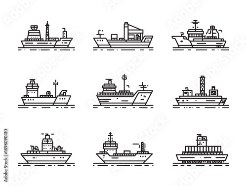 Oil tanker modern shipping design concept