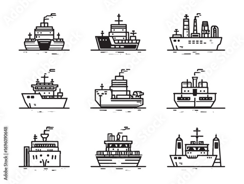 Oil tanker large vessel creative vector