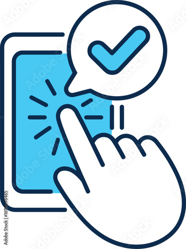 Easily confirm task completion with a tap on your device screen for seamless workflow and digital validation