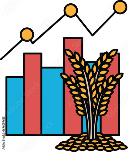 A black and white image of a tree with a bunch of coins on the ground