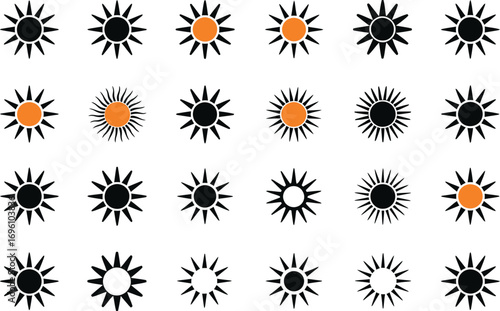 Seamless pattern featuring sun icons, ideal for summer designs and cheerful backgrounds, brings warmth to any project