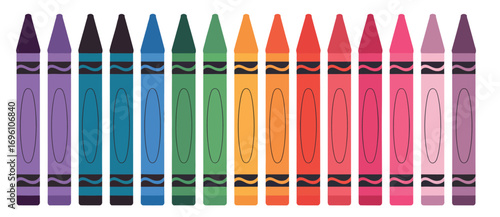 Colorful Crayons Set - Vibrant School Art Supplies for Kids and Creativity