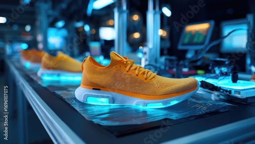 High-tech shoe production line