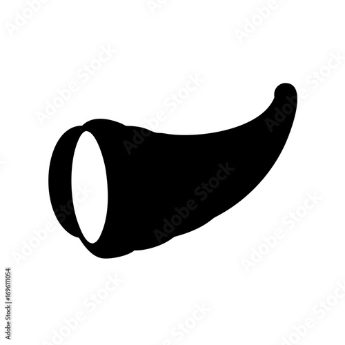 A Black and White Cornucopia, Symbol of Thanksgiving and Abundance