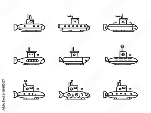 Submarine futuristic underwater exploration machine concept