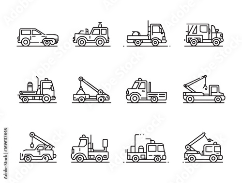 Tow Truck Icon For Emergency Services