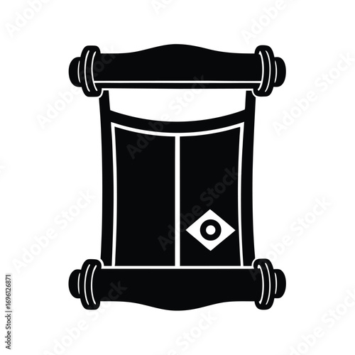 Flat Design Chinese Scroll Icon