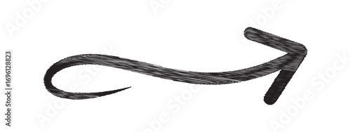 Hand-Drawn Arrow Directional Symbol for Progress and Guidance