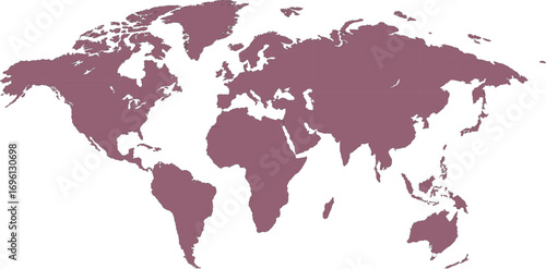 Contemporary World Map Vector – Clean and Customizable