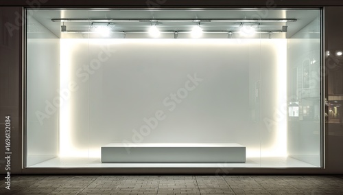 Empty storefront display at night (3)
