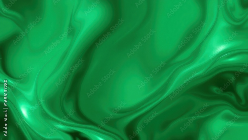 Fototapeta premium Abstract vibrant green fluid swirling background
