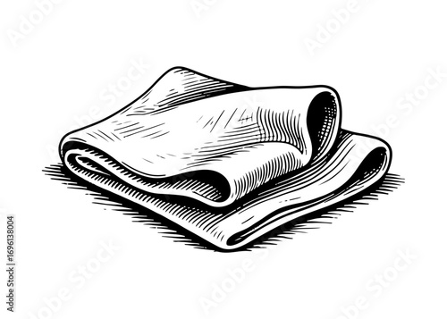 Crepe vector engraving style illustration
