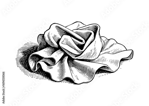 Crepe vector engraving style illustration
