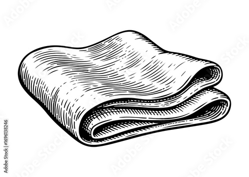 Crepe vector engraving style illustration