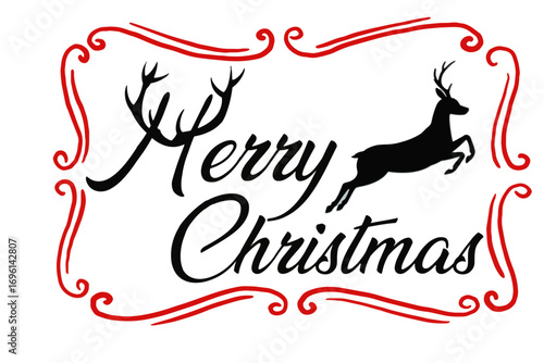 vector illustration of a christmas reindeer