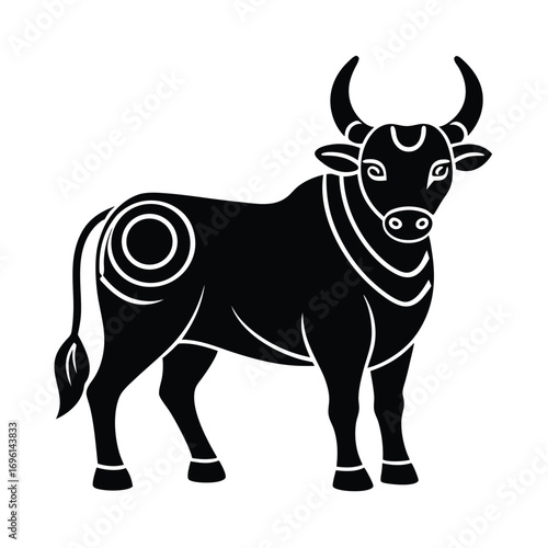 Chinese Zodiac Ox Icon Vector