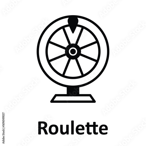 Roulette Vector icon which can easily modify or edit
