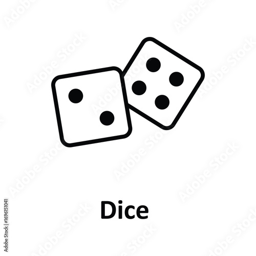 Dice Vector icon which can easily modify or edit
