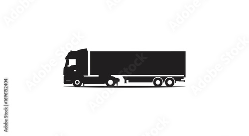 a large truck silhouette on white background
