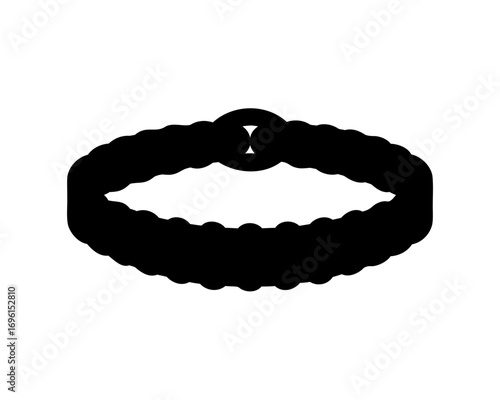 Black beaded stretchy bracelet for jewelry design and craft projects symbol
