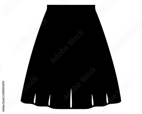 Elegant black skirt with slits, a fashion piece for women's wardrobe