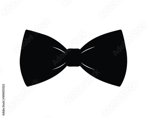 Elegant black bow tie vector graphic, a symbol of classic style