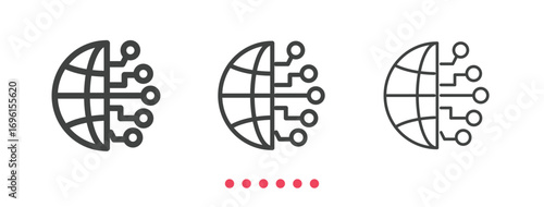 Digital icon. Thin line icon vector
