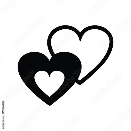 Two hearts intertwined as a symbol of love and relationship strength