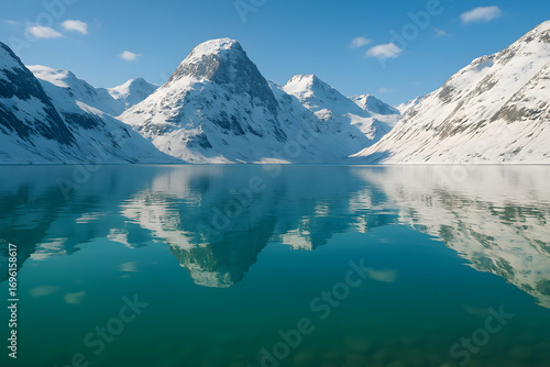 Wallpaper Mural snow coverd alpine lake Torontodigital.ca