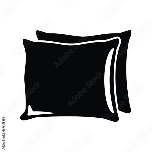 Two fluffy soft pillows offer comfort and support for restful sleep