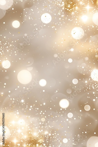 Golden bokeh lights background for christmas and new year celebration abstract sparkling glitter texture