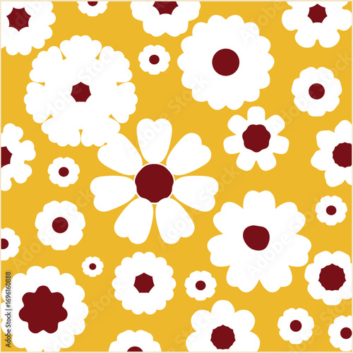 Soft pastel floral pattern with scattered blooms.
