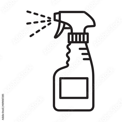 vector Spraying cleaning solution for a spotless surface