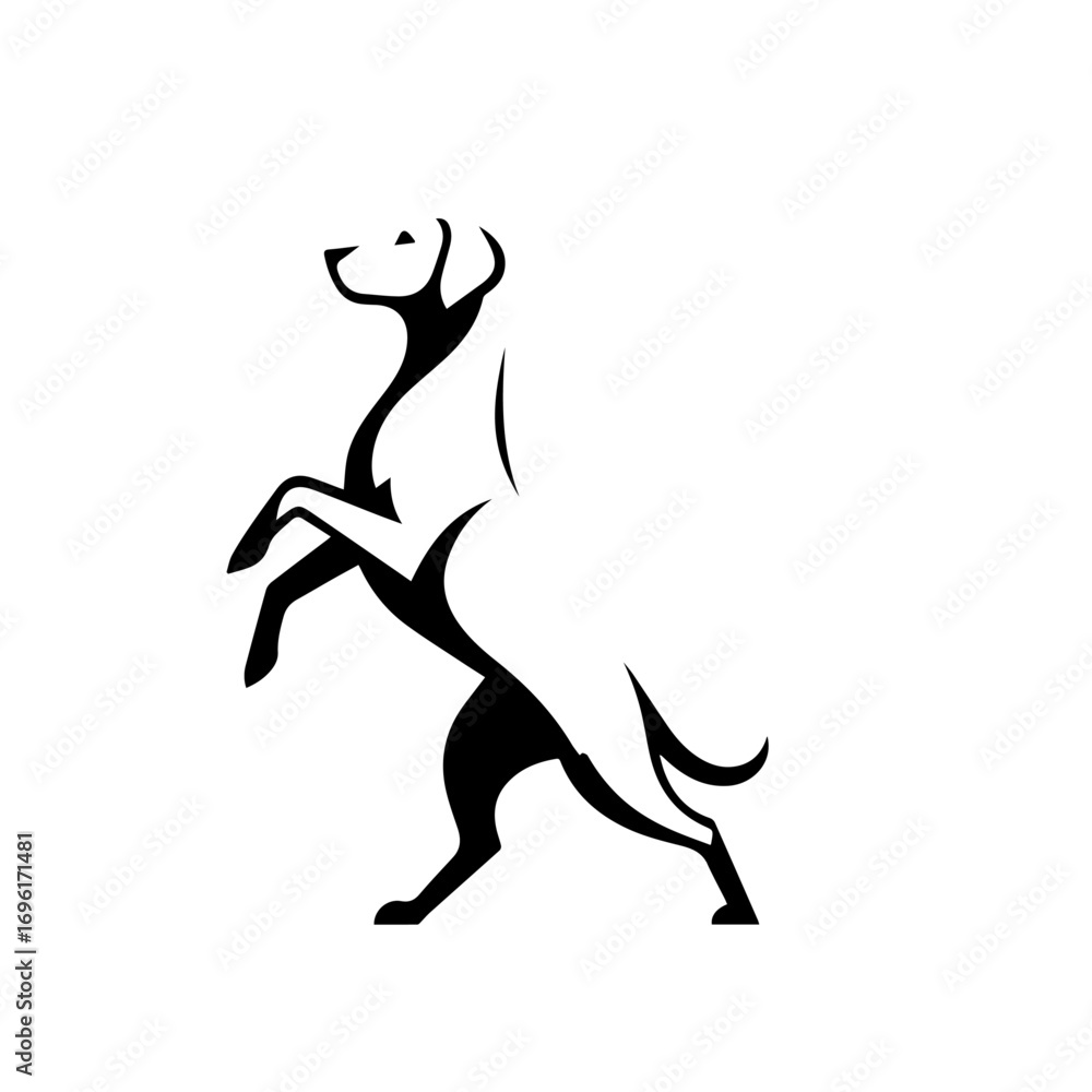 Fototapeta premium Happy Dog Vector Illustration – Cute Playful Pet Animal Design