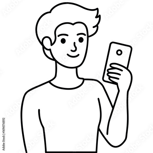 Person taking a selfie with a smartphone