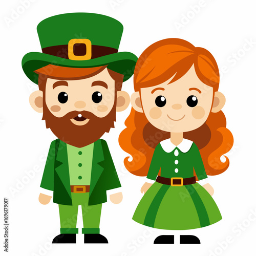 Charming Irish Leprechaun Couple. A St. Patrick's Day Celebration