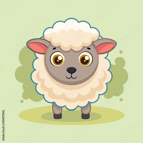 Adorable Cartoon Sheep Illustration