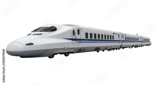 High-speed Shinkansen bullet train isolated PNG with Transparent Background