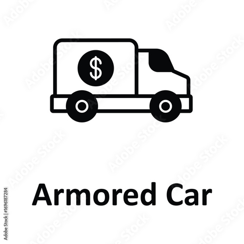 Armored Car Vector icon which can easily modify or edit