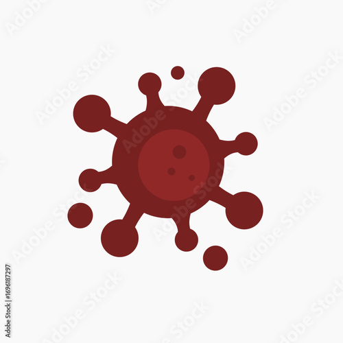 Simple virus icons. Mpox, Nipah virus, Monekypox. Cessation of public activities due to regional quarantine, novel coronavirus, COVID-19, Corona warning. Pirola, delta, Embola, arcturus, marburg, omic