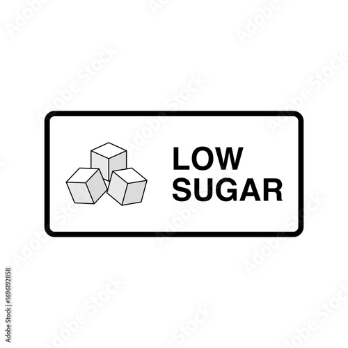 Low Sugar icon,Low Sugar symbol isolated on transparent background